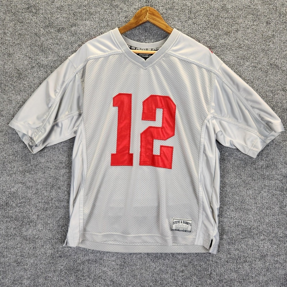 Ohio State Buckeyes Jersey Mens Medium Gray Red NCAA Football Steve & Barry's